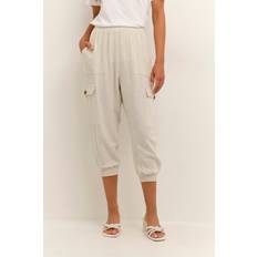 Capri - Dame Bukser Kaffe Kaliny Capri Pants Pants 10505458 Light Sand Linen
