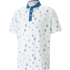 Puma Polotrøjer Puma Ap Mattr Dunes Herre Poloshirt Bright White-Lake Blue
