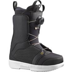 Schwarz Snowboardschuhe Salomon Pearl Boa Snowboard Boots - Black/White/Gold