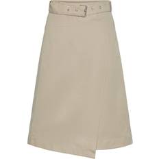 Pieces Pcjenni Midikjol Beige
