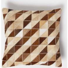 Leather Chair Cushions Homescapes Diamond Check Cream Chair Cushions Brown (45x)