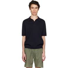 Norse Projects Leif Cotton Linen Polo - Dark Navy