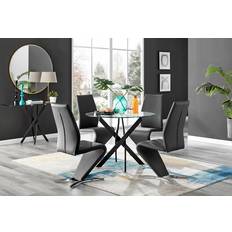 The Range Novara Black Dining Set 100cm 5pcs