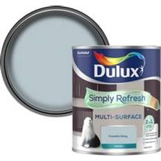 Dulux Grey - Wood Paints Dulux Simply Refresh Surface Eggshell Coastal Wood Paint Grey 0.75L