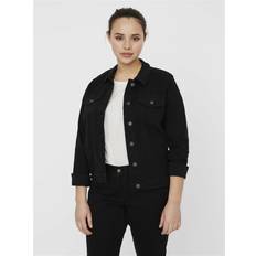 Vêtements Vero Moda Veste en Jean Col Italien - Noir