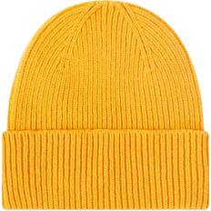 Gule Luer Colorful Standard Mens Burned Yellow Folded-brim Recycled-wool Beanie