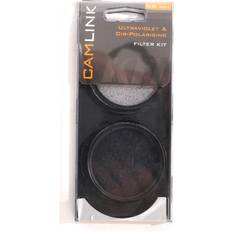 CamLink 55mm circular polarizing c-pl & uv lens filter kit