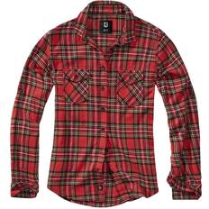 Brandit Damen Hemden Brandit Amy Tartan Flanell Checkshirt Flanellhemd rot/schwarz S, XXL, 3XL, 4XL