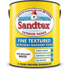 Concrete Paint Sandtex Fine Textured Masonry Matt Magnolia Concrete Paint 5L