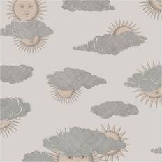 Fornasetti Wallpaper Soli e Nuvole Beige & Soft Gold 100% paper
