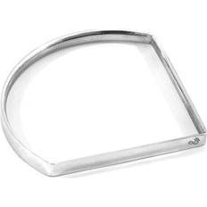 Anchor & Crew Holden Quarter Circle Geometric Silver Bangle