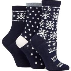 Charnos Snowflakes Socks - Navy