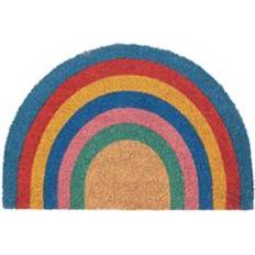 Nicola Spring Rainbow Pastel Coir Half Moon Door Multicolour cm