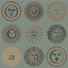 Fornasetti Wallpaper Soli Sage & Rose Gold 100% paper
