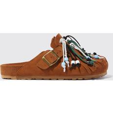 Scarosso Gea Desert Frau Mules Hellbraun Veloursleder