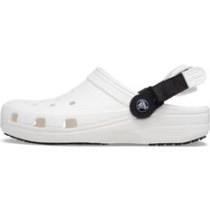 Slippers & Sandals Crocs Unisex Classic Adjustable Slip Resistant Work Shoes, White, Men