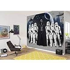 Valokuvatapetti Tapetit Komar Star wars nicht gewebt tapete wandkunst die dark side kinderzimmer vader Weiß 368x248cm 144.8x97.6in