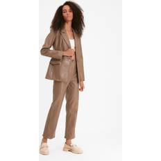 Trendyol Collection Women High Waist Wide Leg Flare Trousers