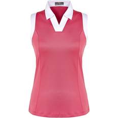 Callaway Clothing Callaway SLEEVELESS V-PLACKET COLORBLOCK ohne Arm Polo pink