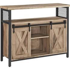 Vasagle Sliding Barn Natural /Black Buffet 100x80cm