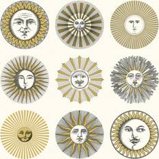 Fornasetti Cole & Son Tapete Soli Cream Gold