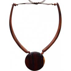 Brown Necklaces Simandra Halskette Kette aus Naturmaterial Holzschmuck