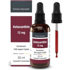 Exvital Astaxanthin tropfen hochdosiert vegan natürliches astaxanthin