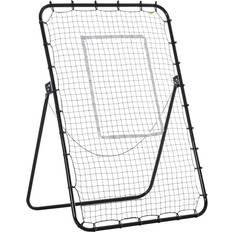 Fotbollsredskap Homcom Football Rebounder Justerbar Vinkel Svart 123 x 73 cm