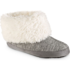 Isotoner Womens Bootie Slippers, Small, Gray Gray