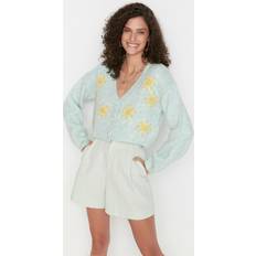 Acryl Cardigans Trendyol Collection Mintfarbener Strick-Cardigan TWOAW22HI0026