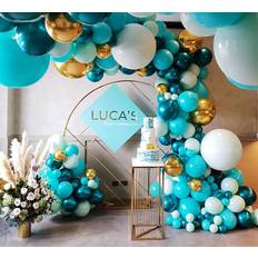 Balloons Beaumode DIY Dark Teal and Tiffany Balloon Garland for Birthday Communion Baby Shower Bridal Shower Balloon Arch Graduation Party Backdrop Decoration Tiffany and Teal