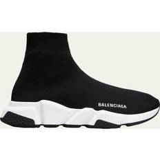 Balenciaga Donna Sneakers Balenciaga Speed Knit High Top Sneakers - Black/White