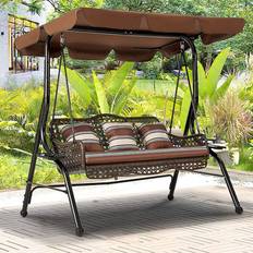 Canopy Porch Swings AECOJOY 3-Seat Swing