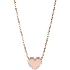 Acier Inoxydable Breloques et Pendentifs Fossil Outlet Collier pendentif en acier inoxydable doré rose Doré rose