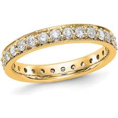 Engagement Rings - Yellow 1.00 Carat ctw Color H-I, I1-I2 Diamond Eternity Wedding Band Ring in 14K Yellow Gold