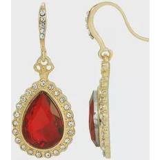 Red Earrings 2028 2028 Gold-Tone Teardrop Earrings Red Red