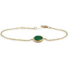 Oro Bracciali Bloomingdale's Fine Collection Malachite Bracelet in 14K Yellow Gold Exclusive