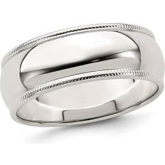 Men Rings Mens Milgrain Wedding Band Ring in Sterling Silver 7mm