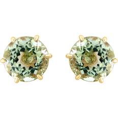 Effy Earrings Effy Women's 14K Yellow Gold & Green Amethyst Stud Earrings