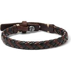 Fossil Men Bracelets Fossil Men's Leather Braided Bracelet, Color: Black/Brown Model: JA5932716