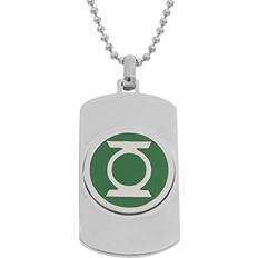 Green - Men Necklaces DC Comics DC Comics Green Lantern Men Stainless Steel Dog Tag Necklace