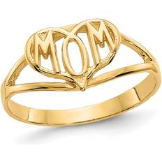 Rings 10K Yellow Gold Polished MOM Heart Ring SIZE 7