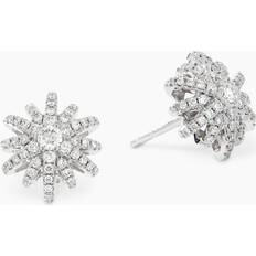 David Yurman White Gold Earrings David Yurman Starburst Stud Earrings in 18K White Gold with Diamonds, 11.7mm Women's One