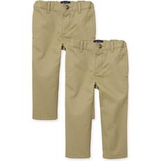 The Children's Place 18-24M Pants The Children's Place The Children's Place Baby Boys' and Toddler Stretch Chino Pants, Flax 2-Pack, 3T