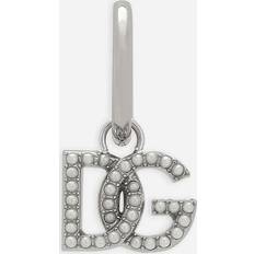 Argento - Uomo Orecchini Dolce & Gabbana Single logo earring with pearl accents