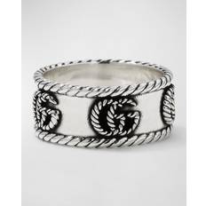 Gucci Women Rings Gucci GG Marmont Silver M-N Ring