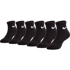 Black - Boys Underwear Nike Little Kid's Dri-Fit Performance Basics Crew Socks - Black (UN0018-023)