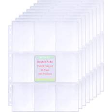 30 Pack 540 Pockets Trading Card Sleeves, Double-Sided 9 Pocket Page Protector, Ultra-Transparent Card Sheets for 3 Ring Binder, Card Sleeves for Pokemon/Yugioh/MTG Cards, Baseball Cards