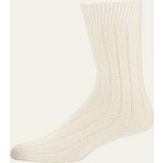 Cashmere Socks neiman marcus Cashmere Ribbed Socks WHITE