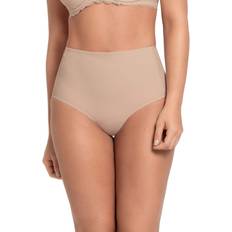 Seamless High Waisted Hipster Underwear - Beige